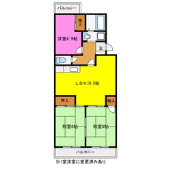 コーポナグラの物件間取画像